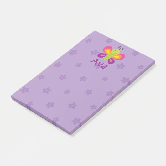 Personalisierte Butterfly-Noten Post-it Klebezettel (angewinkelt)