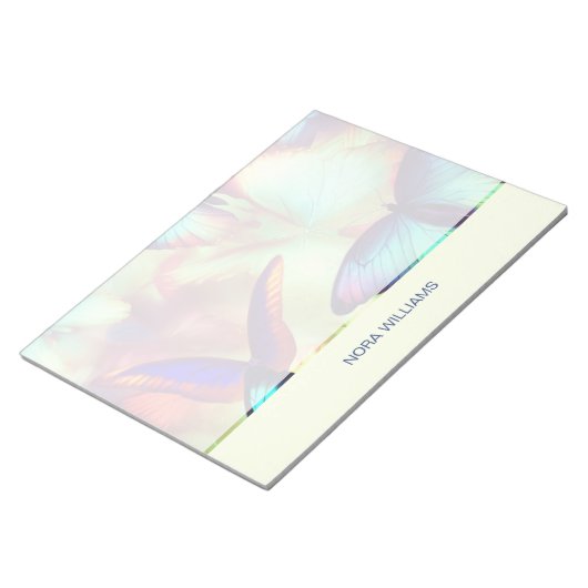 Personalisierte Butterfly-Notepad Notizblock (angewinkelt)