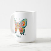 Personalisierte Butterfly-Tasse Kaffeetasse (Vorderseite Links)