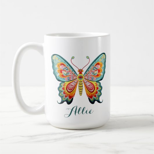 Personalisierte Butterfly-Tasse Kaffeetasse (Links)