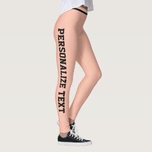 Personalisierte butterweiche Pfirsich-Korallen-Sch Leggings