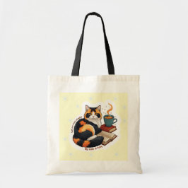 Personalisierte Calico-Katze Lesetüte Tragetasche