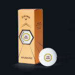 Personalisierte Callaway Golf Warbird Golf Balls Golfball<br><div class="desc">Persönlich anpassen, indem Sie den Text in der Vorlage ändern. Das ist ein großartiges Golffrei-Geschenk. In Packungen mit 3 Stück. HEX Aerodynamik schafft lange, durchdringende Distanz und sorgt für einen besseren Low-Speed-Lift für Warbird. Der Warbird Core sorgt für ein dünneres Cover, das das Gefühl verbessert, ohne die Geschwindigkeit und Distanz...</div>
