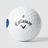 Personalisierte Callaway-Golfbälle mit blauem Herz Golfball (Logo)