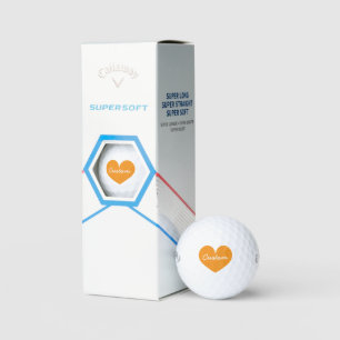Personalisierte Callaway Golfbälle mit orangefarbe