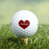 Personalisierte Callaway Golfbälle mit rotem Herze (Insitu T-Shirt)