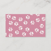 Personalisierte Calling Card für schnurrosa Rosa Telefonnummerkarte (Rückseite)