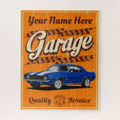 Personalisierte Camaro Garage in Orange Puzzle (Vertikal)