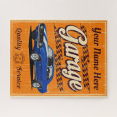 Personalisierte Camaro Garage in Orange Puzzle (Horizontal)