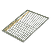 Personalisierte Camou Green Daily Chores Notizblock (angewinkelt)