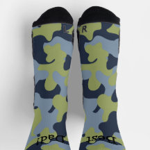 Personalisierte Camouflage Crew Socken