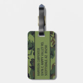 Personalisierte Camouflage Gepäckanhänger (Rückseite vertikal)