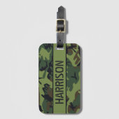 Personalisierte Camouflage Gepäckanhänger (Vorderseite Vertikal)