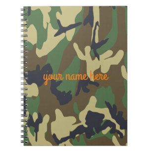 Personalisierte Camouflage-gewundenes Notizbuch Notizblock