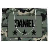 Personalisierte Camouflage Große Geschenktüte (Rückseite)