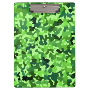 Personalisierte Camouflage Muster - Grün Blau Klemmbrett