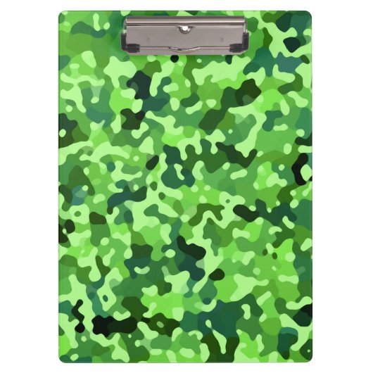 Personalisierte Camouflage Muster - Grün Blau Klemmbrett (Vorderseite)