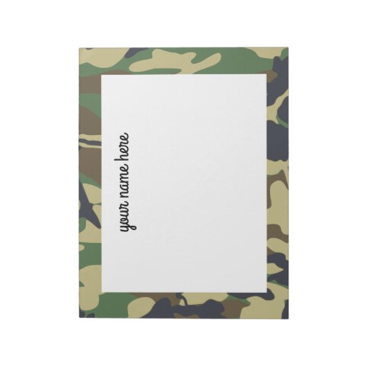 Personalisierte Camouflage Notepad Notizblock (Rotiert)