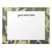 Personalisierte Camouflage Notepad Notizblock (Vorderseite)
