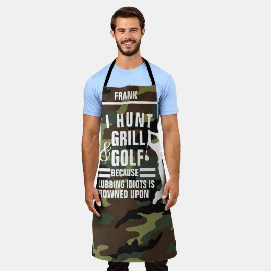 Personalisierte Camouflage Schürze, Funny New Golf Schürze (Getragen)