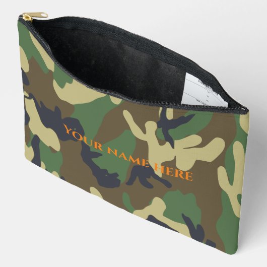 Personalisierte Camouflage Toilettenbeutel Zubehörtasche (Offen)