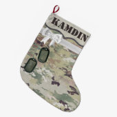 Personalisierte Camouflage-Uniform Camofl der Großer Weihnachtsstrumpf (Vorderansicht (hängend))
