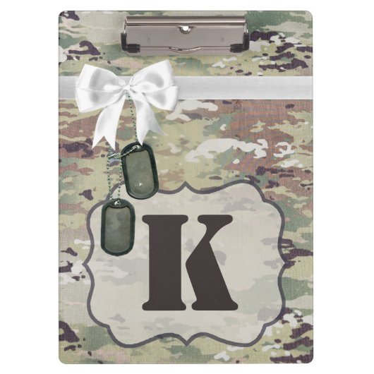 Personalisierte Camouflage-Uniform-Camouflage der Klemmbrett (Vorderseite)