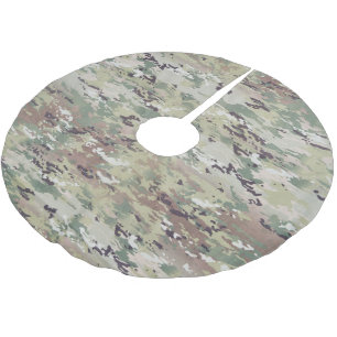 Personalisierte Camouflage-Uniform-Camouflage der Polyester Weihnachtsbaumdecke