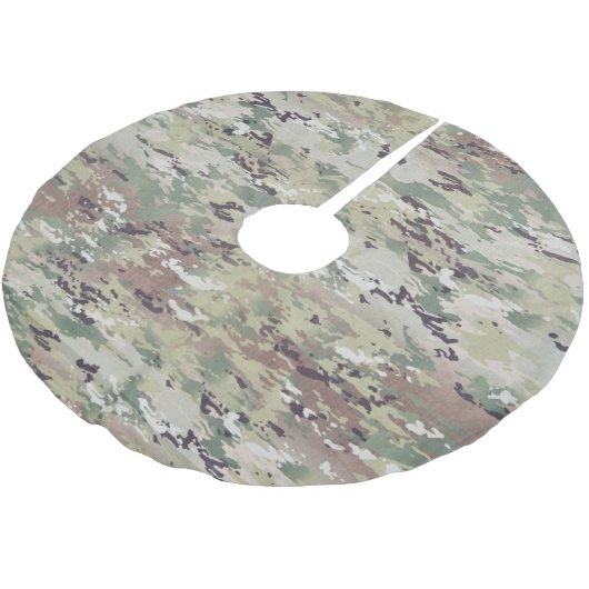 Personalisierte Camouflage-Uniform-Camouflage der Polyester Weihnachtsbaumdecke (Schrägansicht)