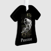 Personalisierte Camouflage USA Flaggenfischerei Ornament (Vorderseite)