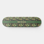 Personalisierte Camouflage Woodland Military Print Skateboard (Horizontal)