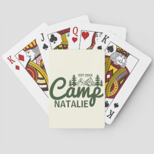 Personalisierte Camp-Junggesellinnenabschied Braut Spielkarten
