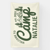 Personalisierte Camp Junggesellinnenparty - Coole  Banner (Vertikal)