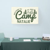 Personalisierte Camp Junggesellinnenparty - Coole  Banner (Messe)
