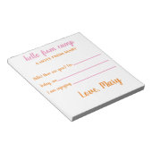 Personalisierte Camp-Notepad für Mädchen Notizblock (angewinkelt)