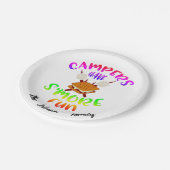 Personalisierte Camper Pappteller (Schrägansicht)