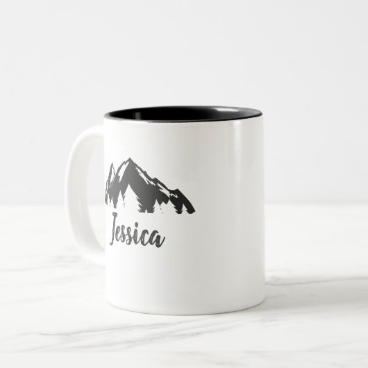 Personalisierte Campfire-Tasse Zweifarbige Tasse (Vorderseite Links)