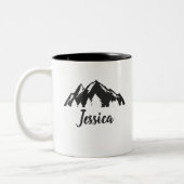 Personalisierte Campfire-Tasse Zweifarbige Tasse (Links)