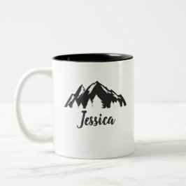 Personalisierte Campfire-Tasse Zweifarbige Tasse