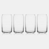 Personalisierte Can Glasses Wedding Party Dosenglas (Hinten)