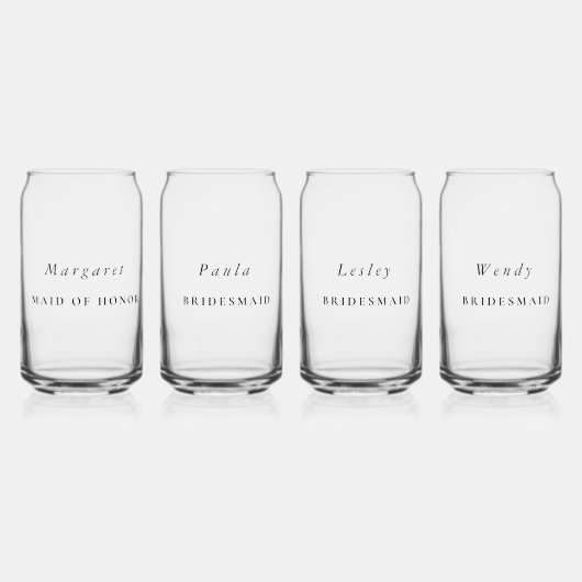 Personalisierte Can Glasses Wedding Party Dosenglas (Vorderseite)