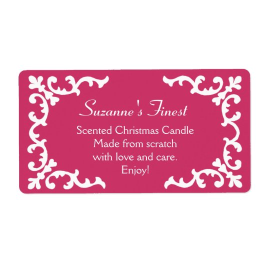 Personalisierte Candle- oder Canning Jar Pink-Besc (Vorne)