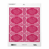 Personalisierte Candle- oder Canning Jar Pink-Besc (Vorne)