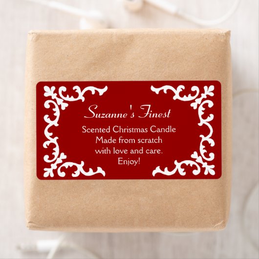 Personalisierte Candle oder Canning Jar Red Label (Insitu)