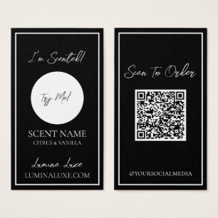 Personalisierte Candle Scent Black Sampler-Karte