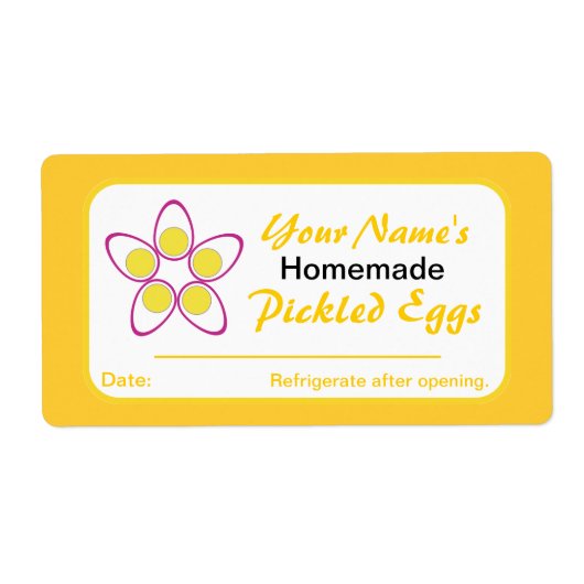 Personalisierte Canning-Etiketten für Jars gepicke (Vorne)