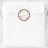 Personalisierte Canning Homemade | Rückgabe des Ja Runder Aufkleber (Tasche)