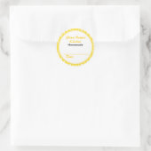 Personalisierte Canning Jar Stickers Gelbe Karos (Tasche)