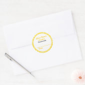 Personalisierte Canning Jar Stickers Gelbe Karos (Umschlag)