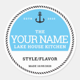 Personalisierte Canning-Labels - Fügen Sie Ihre ei Runder Aufkleber